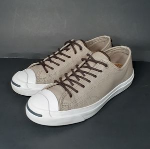 Converse Jack Purcell Ox Low Taupe Brown Leather 9